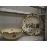 A large Doulton charger and Ducal bowl a/f