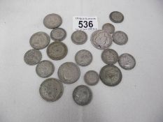 4.5 ounces of pre 1947 silver coins.