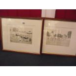 Vincent Haddelsey (1934-2010) Pair of limited edition horse racing themed lithographic prints 42/50