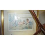 A framed and glazed limited edition ballet themed print, signed.
