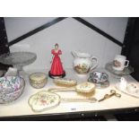 A mixed lot including Crown Devon condiment set, dressing table set etc.