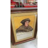 A framed and glazed picture of Sir Thomas Moore.