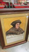 A framed and glazed picture of Sir Thomas Moore.