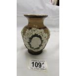 A Doulton Lambeth Disraeli vase, a/f.