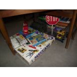 A quantity of vintage games including Meccano motorised construction set,
