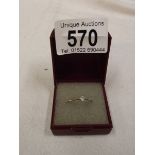 A 14ct gold ring stamped 585, 2 grams,