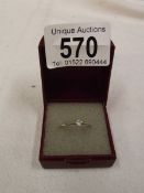 A 14ct gold ring stamped 585, 2 grams,