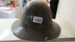 An old tin helmet.