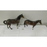 2 Beswick horses.