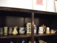 A mixed lot of studio pottery