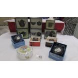 10 boxed Wedgwood items including miniature black teaware,