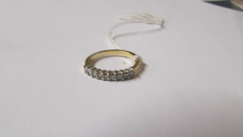 An 18ct gold ring set diamonds with Chester hall mark, size M. - Image 2 of 2