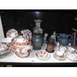 A mixed lot of ceramics including tobacco jar, tea ware etc.