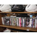 A shelf of dvds