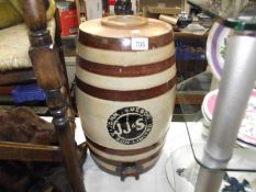 A large stoneware barrel