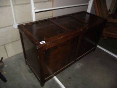 A 1930's oak ply blanket box.