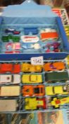 A Matchbox Superfast collectors mini case with 24 cars.