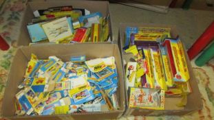 A large quantity of original Dinky, Corgi, Matchbox empty boxes in various conditions.