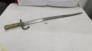 An unmarked French bayonet.