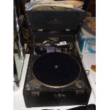 A vintage Decca wind up gramaphone.