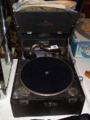 A vintage Decca wind up gramaphone.