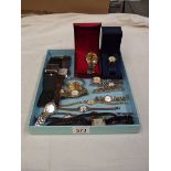 A quantity of watches including Rotary watch with matching bracelet, boxed Sekonda watch etc.