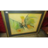 A large framed and glazed fairy print.