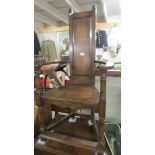 A good quality oak hall chair.