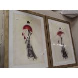 A pair of Marylin Robertson fashion prints