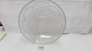 A French Belle Epoque glass bowl marked France, circa 1915.