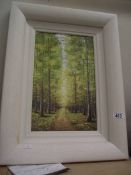 Verdant Spring' hand embellished on hard canvas, signed by Inam, limited edition, 67/195,