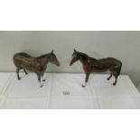 2 Beswick horses.