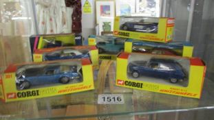 7 boxed Corgi's including Volkswage, Chevrolet, Toyota, Land Rover etc.