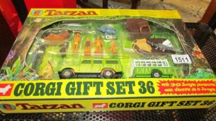 A boxed Corgi Tarzan gift set 36.