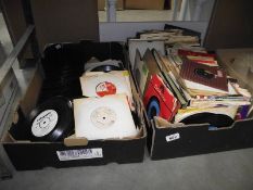2 boxes of 45rpm records (no condition reorts given for records)