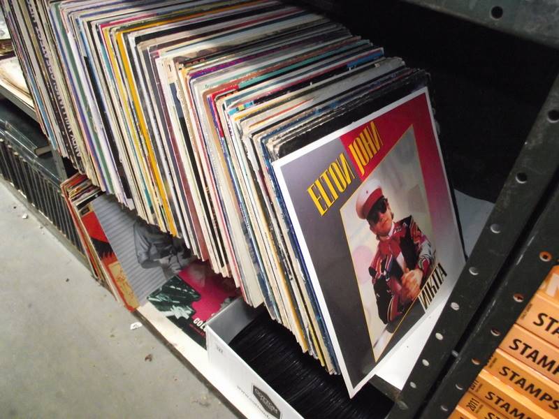 2 shelves of vinyl LP and 45 rpm records. - Image 2 of 2