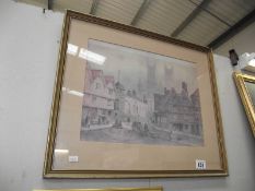 A framed and glazed print 'Lincoln 1840'