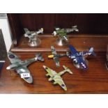 5 diecast aviation models