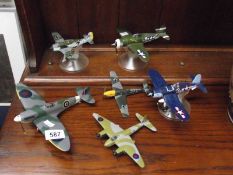 5 diecast aviation models