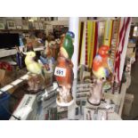 8 vintage bird figures