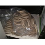 2 bags of large wooden curtain rings.