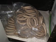 2 bags of large wooden curtain rings.