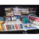 A large quantity of CD's, DVD's and Bluerays.