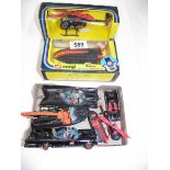 Corgi 107 & 925 Batman Bat boat and Bat copter, unboxed batmobile etc.