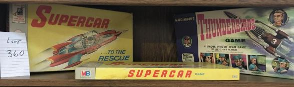 2 x 1960's Supercar and Thunderbird board games,