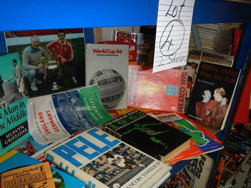 A very interesting lot of football memorabilia on 2 shelves, in excess of 40 books in total, - Image 5 of 17