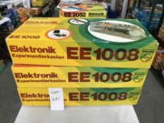 3 Philips EE1008 electronic experimental kits (unchecked), may be missing some components,