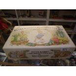 A boxed Wedgwood Beatrix Potter Peter Rabbit children's tea set.