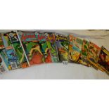 A quantity of DC adventure comics