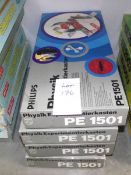 4 German Philips physics kits PE1501, some components may be missing, being sold as seen.